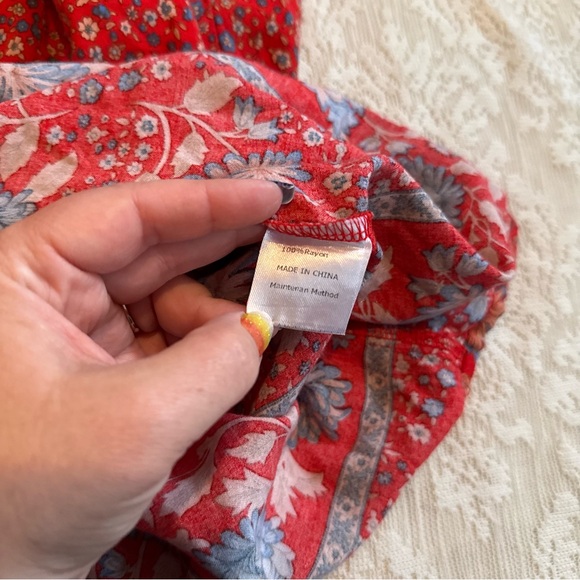 Zesica floral drawstring waist boho maxi skirt - Picture 9 of 11